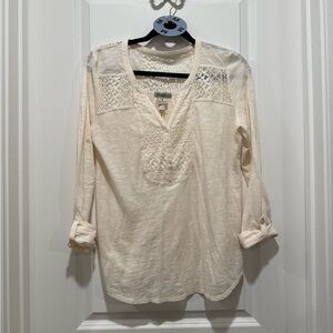 Lucky Brand Cream Lace Women's Blouse